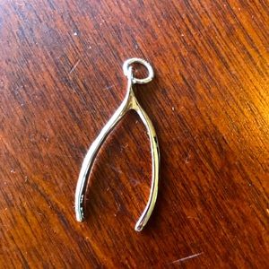 Silver wishbone pendant